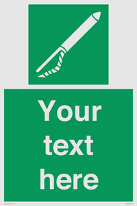 Custom sign safe condition Line throwing appliance